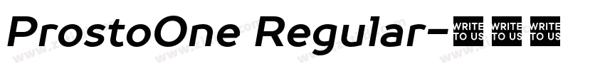 ProstoOne Regular字体转换